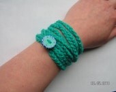 Crochet bracelet, wrap bracelet, crochet jewellery.