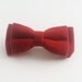 Velvet bow hair clip, red bow clip