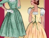 1950s Dress Pattern Vintage Simplicity 3485 Mother Daughter Variations Unused Pattern