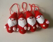 Christmas Ornament Knitted Santa Crochet