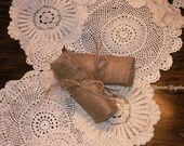 Burlap Ribbon 6" Wide-Chair Sash-Burlap Bows-Christmas Decor- 2pcs.
