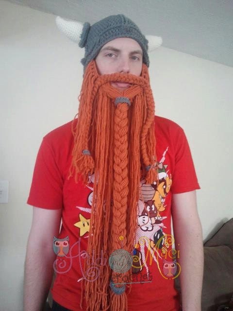 Viking Helmet with Beard - Teen Adult - Ready to Ship