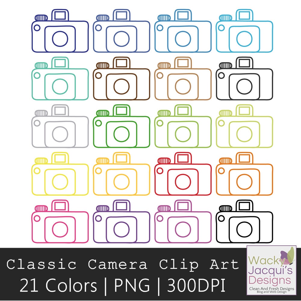 Instand Download Classic Camera Clip Art