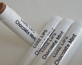 Luxe Lips Chocolate Mint Creamy Sweet Tinted Beeswax Lip Balm YUMMY With Real Cocoa Easter Basket Fun