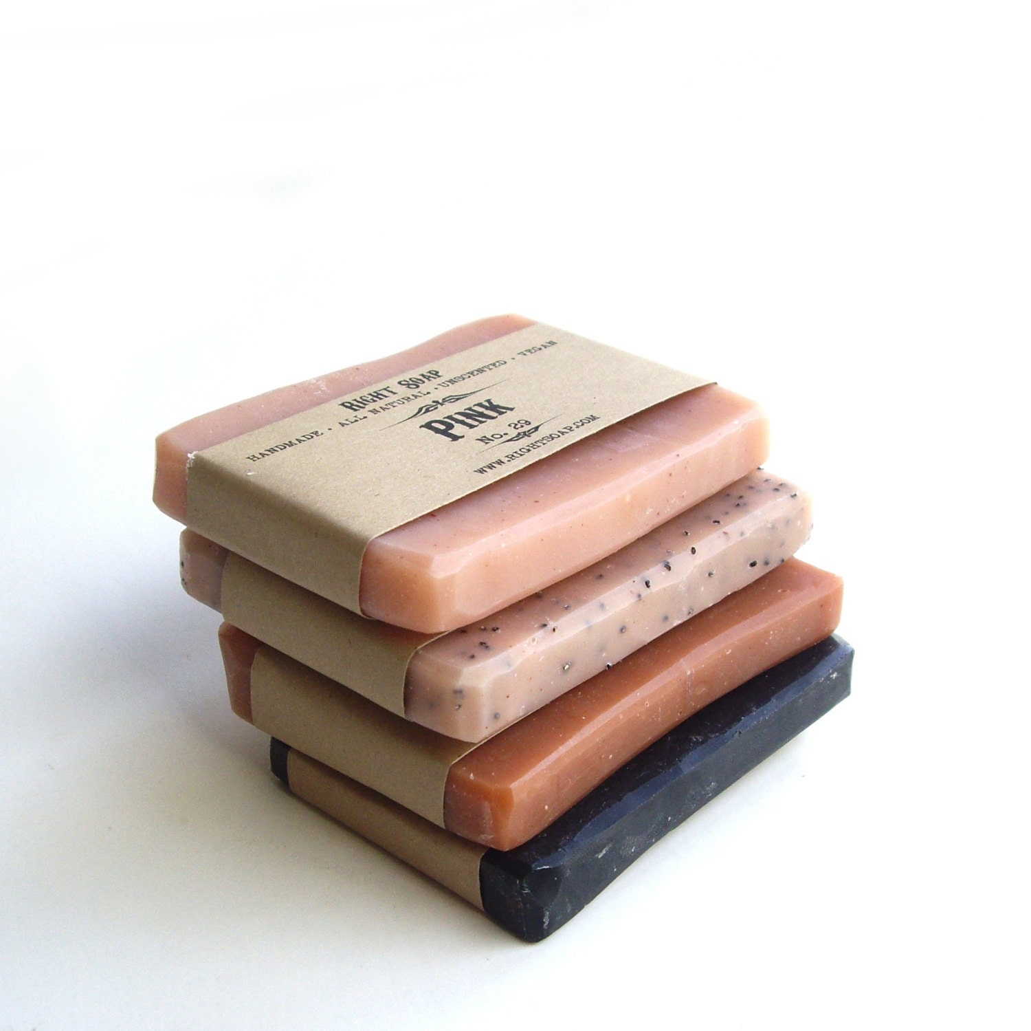Natural soap - Sampler soap set, vegan soap, detox soap sampler, charcoal soap, pink clay soap, red soap, scrub soap,