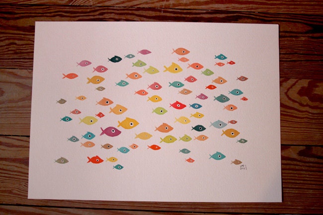 Poissons - Original painting