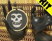 KIT Funny Cross Stitch Misfits Face Threezle 3-Inch Hoop Rude Humorous Collectible Subversive DIY PDF Original