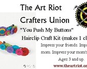 You Push My Buttons Hair Clip Craft Kit