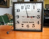 1930s Art Deco Iodent Tooth Paste Advertising Clock