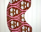 Boutique Bib Burp Cloth- Passion Lily in Mulberry by Amy Butler