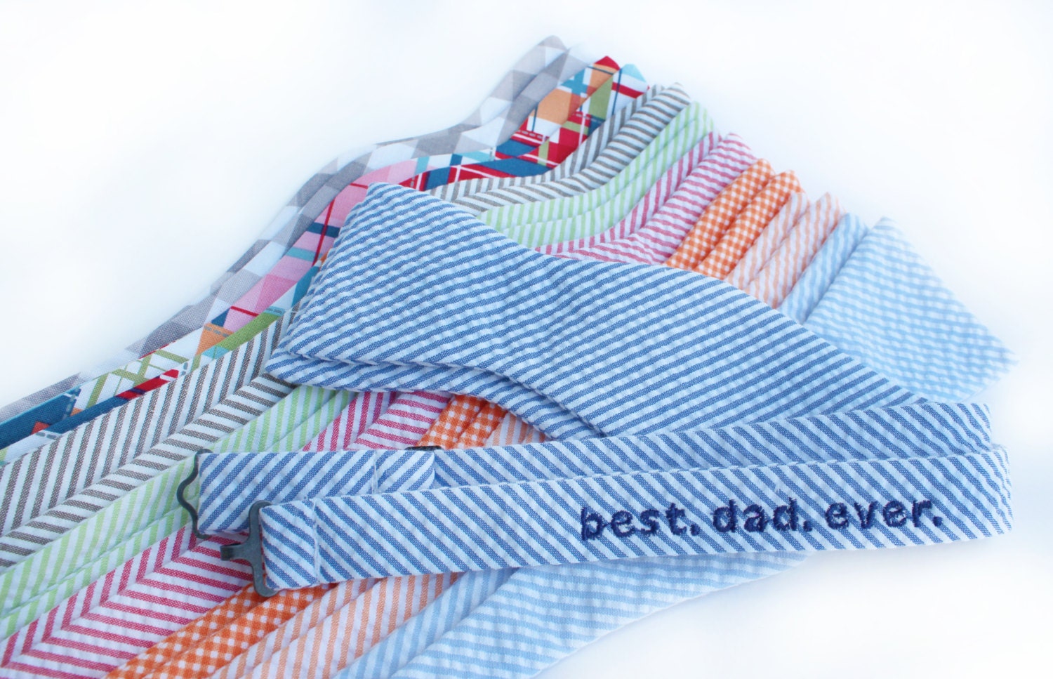 Custom Father's Day Bow Tie - Embroidered Bow Tie