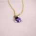 Delicate Amethyst Charm Gold Layering Necklace