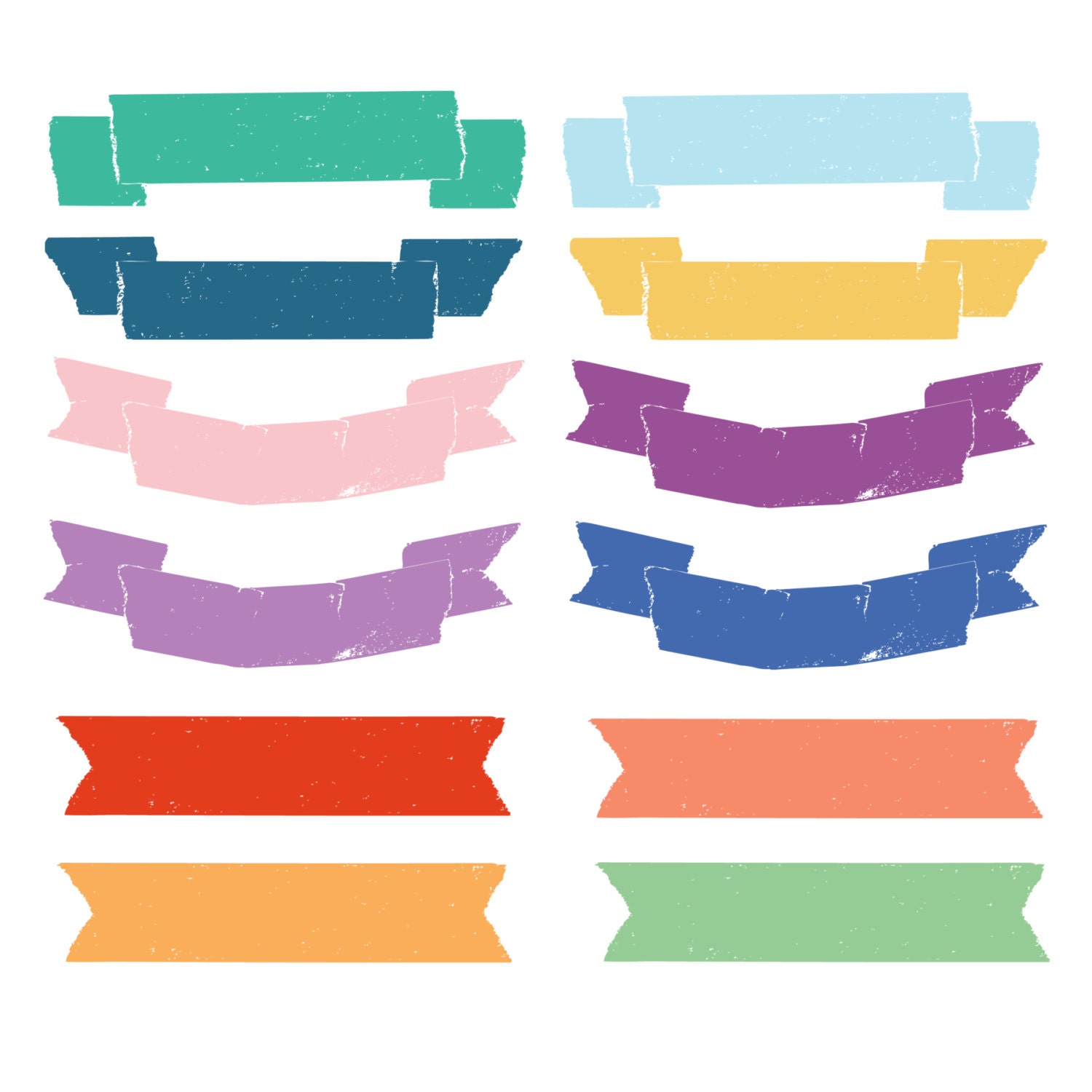 INSTANT DOWNLOAD // Digital Labels // Digital Clip Art // Green, Red, Blue, Yellow, Pink, Purple // Commercial and Personal Use Il_570xn