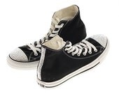 Crystal Converse, Balck Converse high top by CUSTOMDUO on ETSY