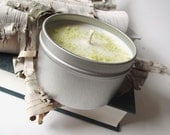 Citronella scented Soy Candle Tin - Hand Poured Soy Candle -- 8 ounce Tin