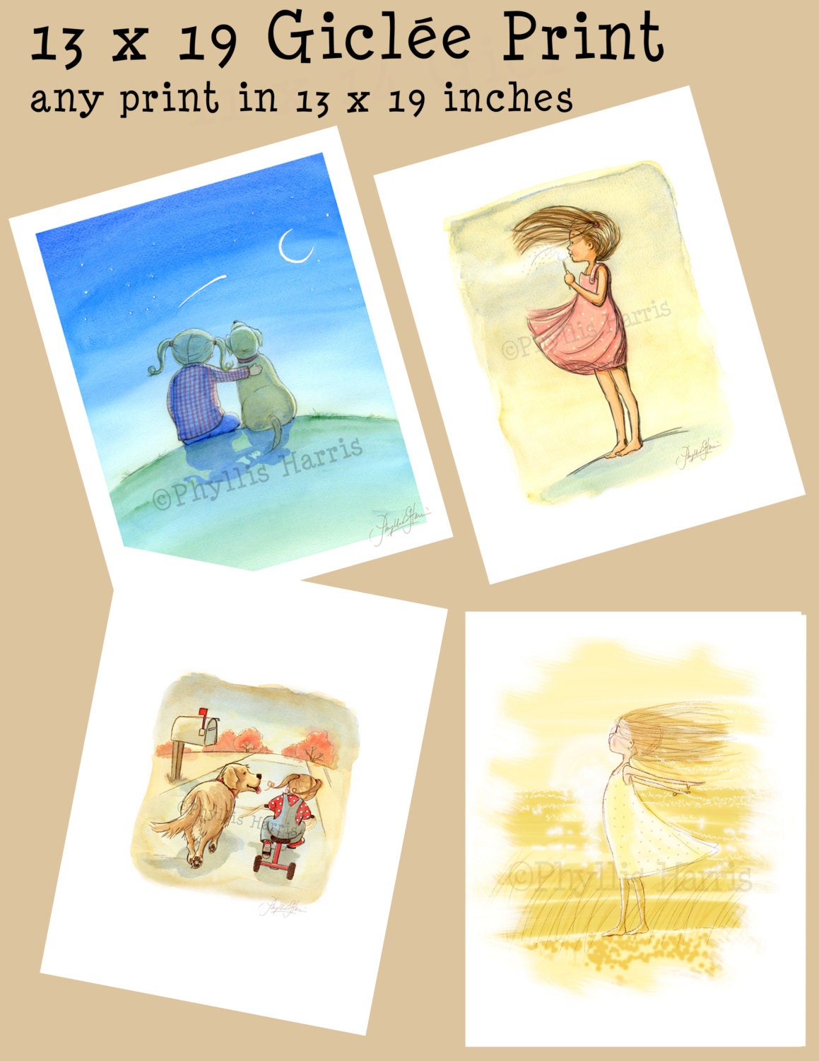 Children's Wall Art Print - Any 13 x 19" Giclée Print - Nursery Décor