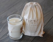 SALE: Jasmine Honeysuckle, Natural Soy Candle in Glass Tumbler, eco-friendly
