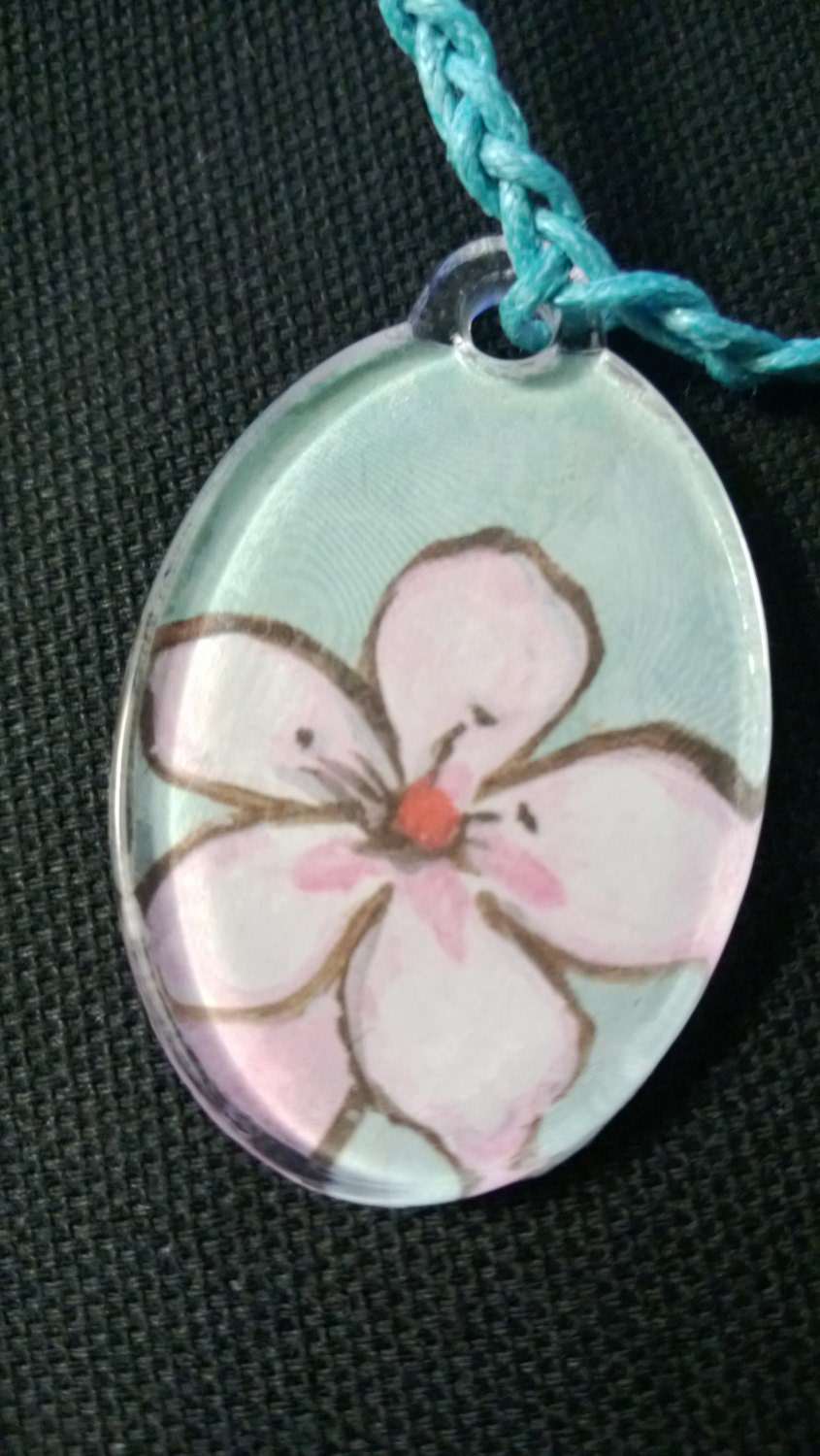 Cherry Blossom braided necklace -- Perfect Mother's Day gift