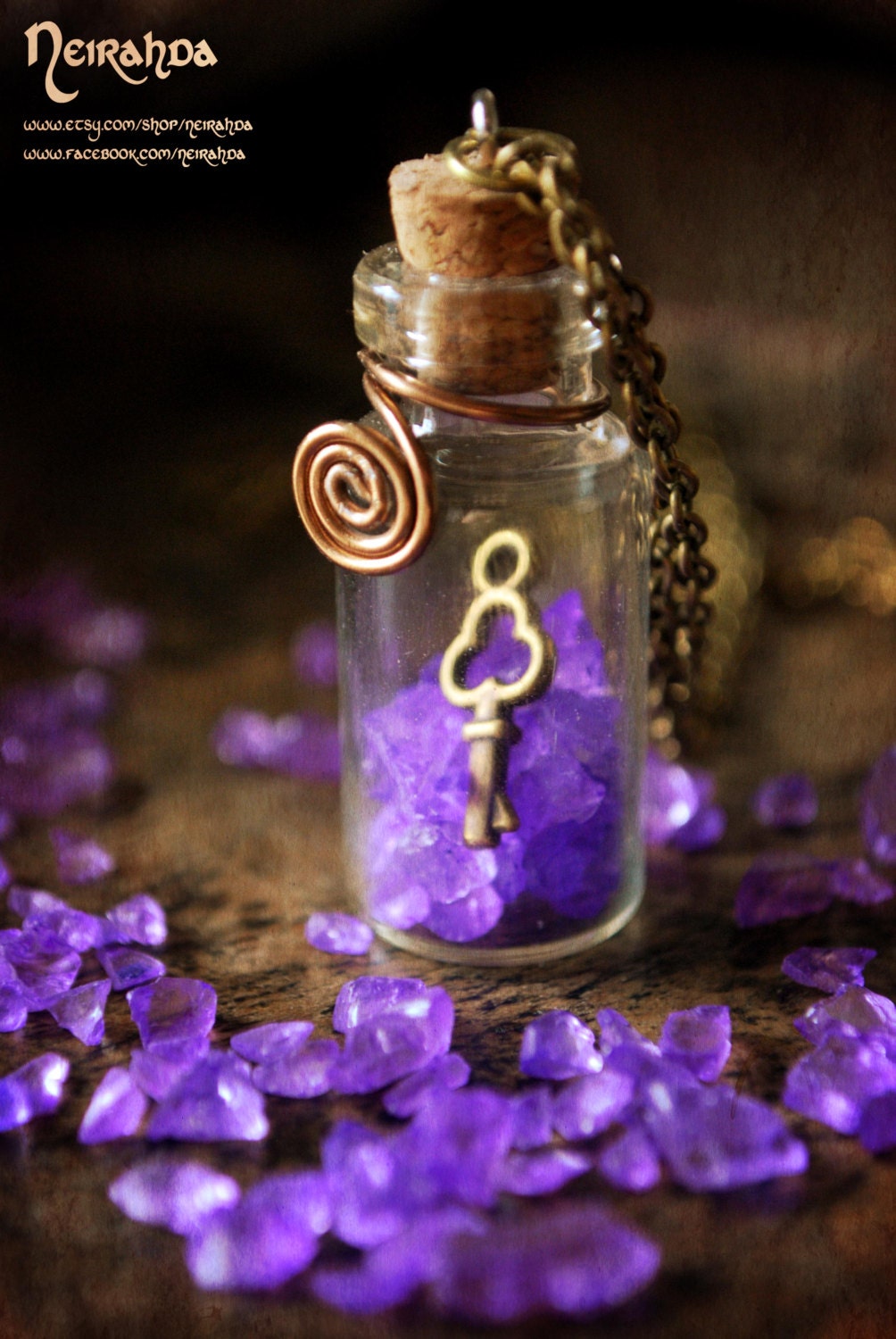 Magic key vial pendant
