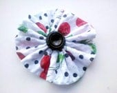 Rockabilly Hair Flower- Polka Dots and Cherries