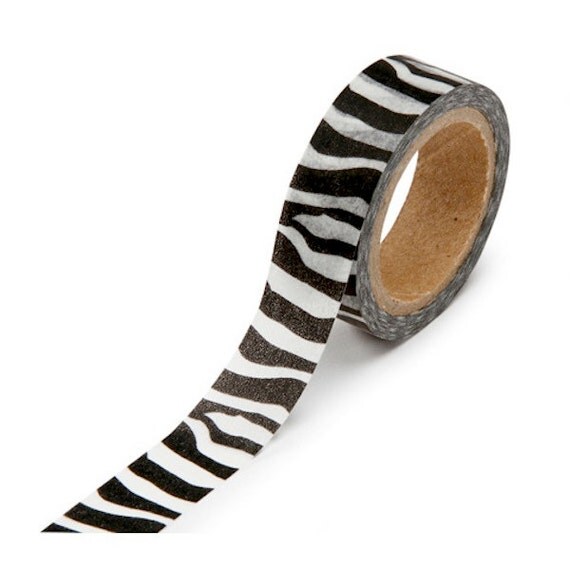 Black Zebra Stripe Washi Tape - Scrapbooking, Paper Crafts, Party Supplies Il_570xn