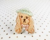 Blossom English Cocker Spaniel Dog hand Embroidery Ring - Adjustable - Gift - accessories - Dog lover