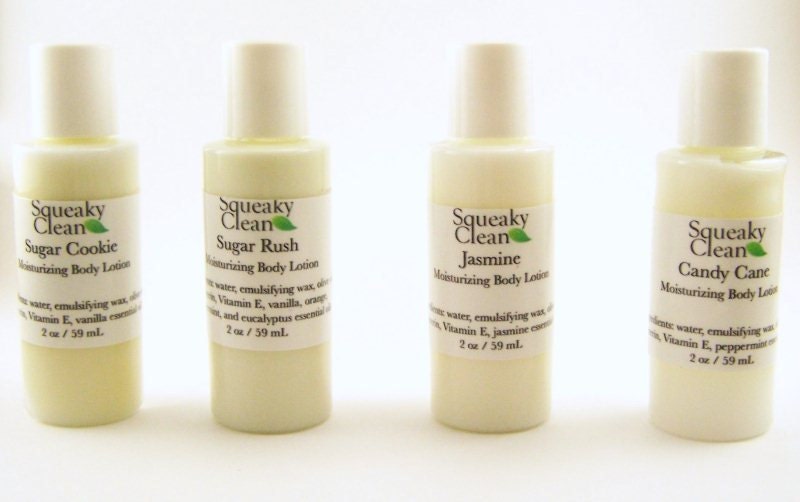 Vanilla Scented Vegan Moisturizing Lotion - made with essential oils 2 oz