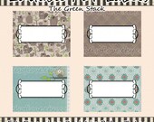 Editable PDF File - 15 Unique Lip Balm Tube Labels - "The Green Stack"