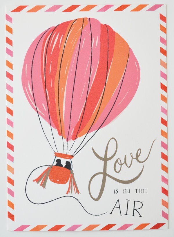 Save the Date Engagement Postcard set of 25/ Pink, Orange and Red