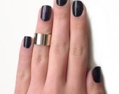 Cuff gold knuckle ring - cuff gold midi ring size 3
