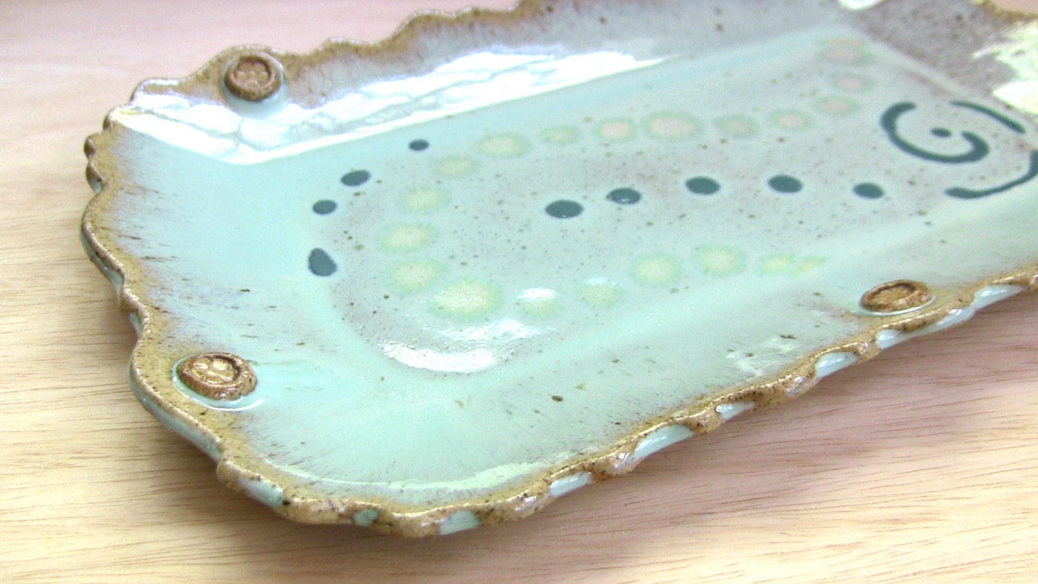 Ceramic Platter Serving Tray Rectangular - SeedlingClayworks