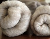 Spinning Batt Set, Rare Breed CVM Romeldale/Angora/Mohair 4.15 oz - Natural