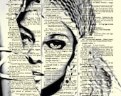 Diana Ross Dictionary Art Print, Diana Ross Art, Wall Decor, Dictionary Page Art, Mixed Media Collage, Digital Art