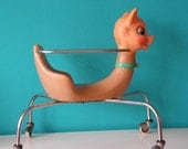 Vintage Deer Fawn Bambi Baby Walker - Rocking Horse Toy, Design by Canova Italy, 1960s