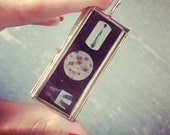 Vintage Medical Specimen Microscope Slide Window Locket - FREE DOMESTIC SHIPPING