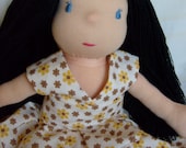 Waldorf doll Dominika soft handmade natural brunette doll toy 15"