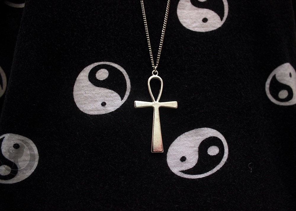 large ankh symbol necklace