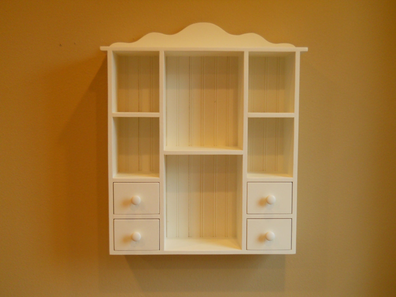 Nursery Wall Shelf, Nursery Wall Storage Cabinet, Nursery Shelf with Drawers, Nursery Cubby Wall Shelf.