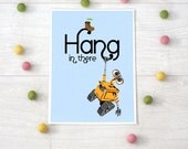 Disney Pixar Wall-e Hang in There - A3 Modern Film Children Robot Walle Wall.e Kids Nursery Art Print