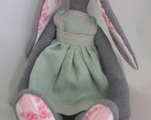 Easter bunny, rabbit softie,fabric doll, girl bunny, cute and unusual gift