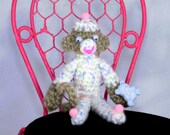 Amigurumi Schminkies 5" Baby BooBoo Bear Sock Monkey Mini Handmade Crochet Stuffed Animal Plush Mini Toy by PuddyTats