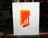 Draping the Sun Oil Pastel Drawing Yellow Orange Fine Art Abstract Drawing Modern Drawing For the Home Decor Abstract Art  Modern Art