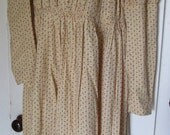 Vintage Prairie Costume - 3 pc Dress, Bonnet & Reticule Purse - Handmade- Civil War- Reenactment Costume-
