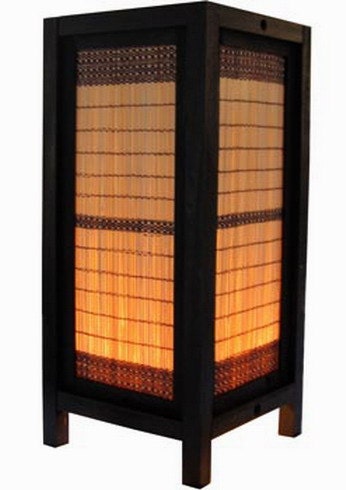Asian Oriental Table/Desk/Bedroom Decor Lamp - Bamboo Blind - Worldwide Seller - Handmade, Factory Direct Lighting