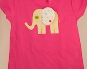 Hand-Embroidered Applique Elephant Shirt
