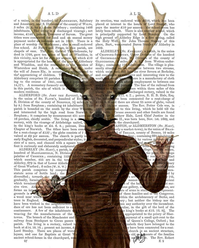 Fencing Deer Print Portrait Acrylic Art Original Painting Print Mixed Media Deer Picture Animal Painting wall art wall decor Wall hanging