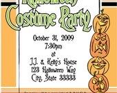 Spook-tacular Customizable Halloween Party Invitation, digital printable 5x7 file