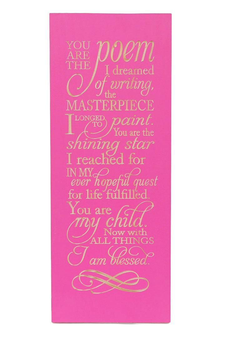 You are the poem, wall hanging, carved wood sign, home decor.