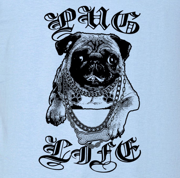 Pug Life Funny Graphic American Apparel T Shirt Z13037