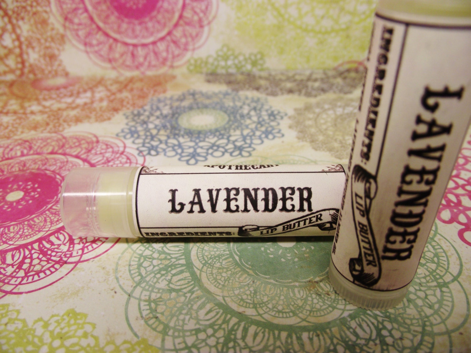 Lavender Lip Butter, Natural Organic Lavender Infused Lip Balm - BPA free Handmade by The Natural Choice Apothecary